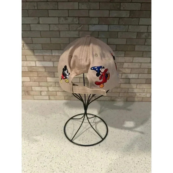 Disney Mickey Mouse Through The Years Baseball Cap Tan EUC - Picture 3 of 4